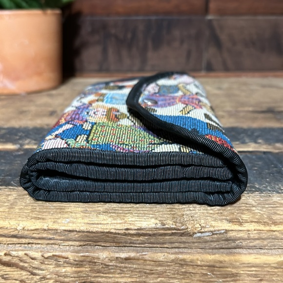 Vintage 80s Children of the World Tapestry Wallet - Picture 5 of 10